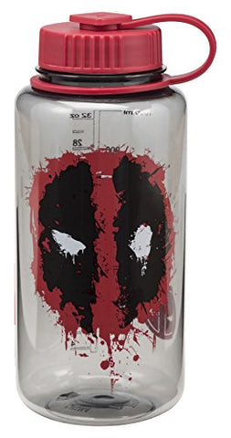 Marvel Deadpool 32 oz. Tritan Water Bottle, 4 x 3.75 x 8.25" h
