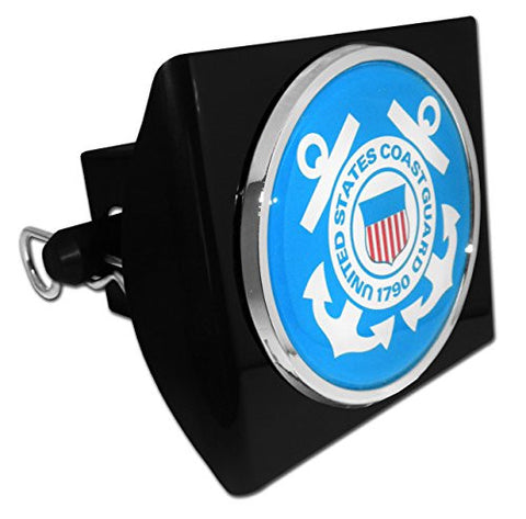 Coast Guard (Blue Seal) PLASTIC Black Hitch Cover
