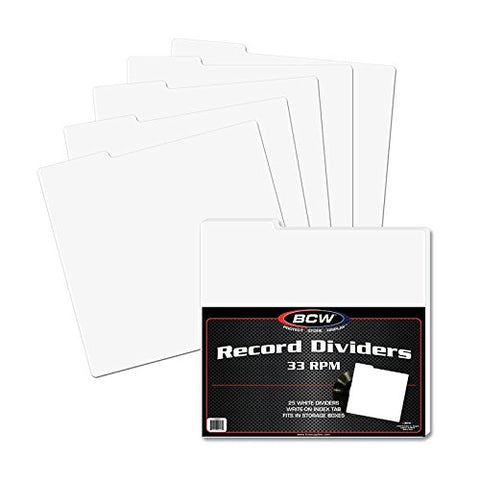 33 Rpm Record Dividers - 25 Dividers per Pack