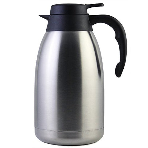 68 Oz Stainless Steel Thermal Coffee Carafe/Double Walled Vacuum Thermos / 12 Hour Heat Retention / 2 Litre by Cresimo
