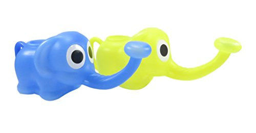 Fun Elephant Watering Can 12" x 5" Blue Yellow (Set of 2)