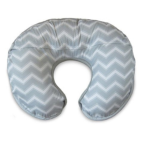 Luxe Feeding & Infant Support Pillow - Chevron Whales, Gray