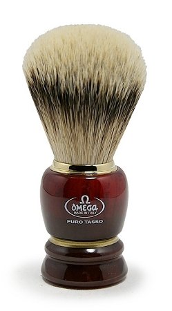637 Silvertip Badger Shaving Brush, Resin Handle, Red