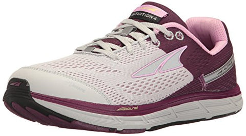 Altra Women's Intuition 4 Running Shoe, Gray/Purple, 8.5 M US