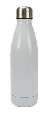 Cantini White Double-Walled Stainless Steel Bottle, 17oz