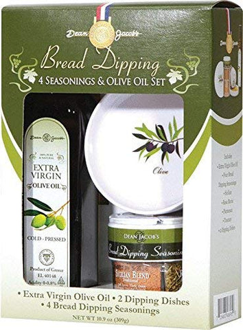 Bread Dipping Seasonings Set - EVOO, 8615 Jar and 2 Melamine Dipping Dishes, 10.9 oz