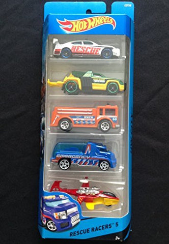 Hot Wheels City 5 Pack Cars ~ Rescue Racers 5 by Mattel
