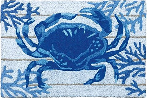 Indigo Crab, Jellybean Rug 21" x 33"