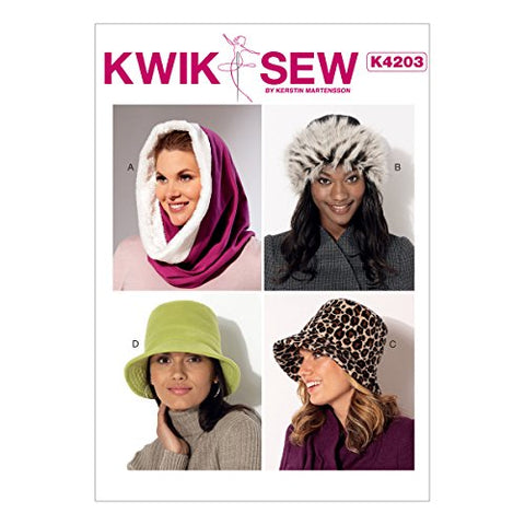 Kwik Sew Pattern - Misses' Hood, Beanie and Bucket Hats