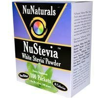 Nunaturals NuNaturals, NuStevia, White Stevia Powder, 100 Packets, 3.5 oz (100g) by Nunaturals