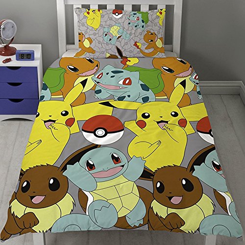 Pokemon Catch Single Rotary Duvet Cover (PKNCACDS003) - 135cm x 200cm Pillowcase size approx: 50cm x 75cm