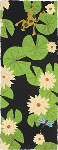 Lily Pad & Frogs, Home & Garden Rug 21" x 54"