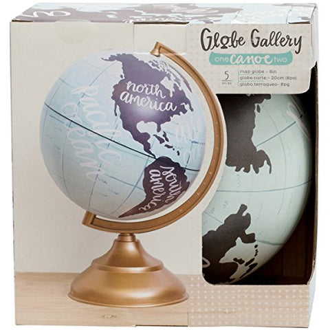 1canoe2 -Globe Gallery Globe 8", Map/Gold Base