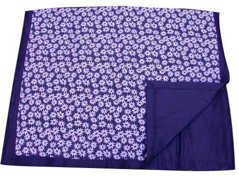 Tuffo Water-Resistant Outdoor Blanket, Daisy, Navy Blue by Tuffo