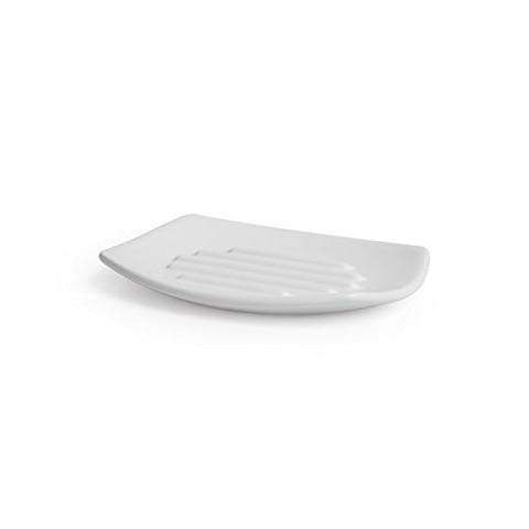 Corsa Soap Dish White, 5¼ X 3½ X ½” (13.3 X 8.9 X 1.3 Cm)