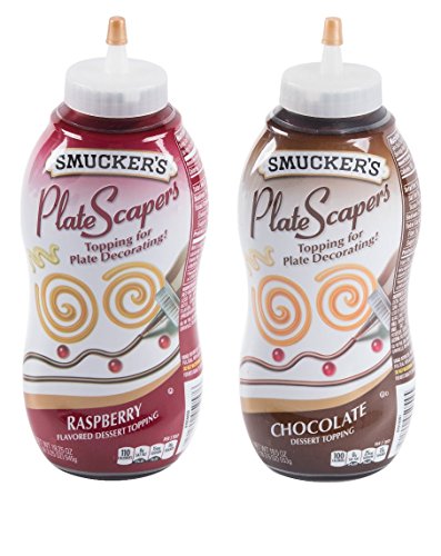 Smucker's Platescapers, one 19.5oz Chocolate and one 19.25oz Raspberry