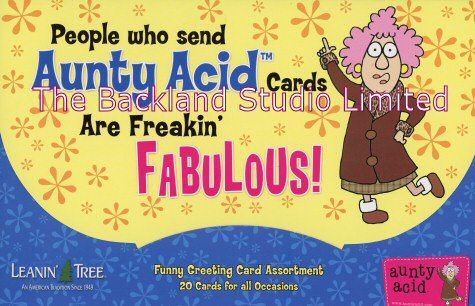Aunty Acid Boxed Greeted Cards, 20 cards (20 designs) with 22 envelopes