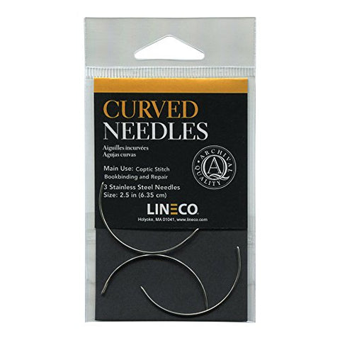 Curved Sewing Needles, 2.5 inch, 3 pack