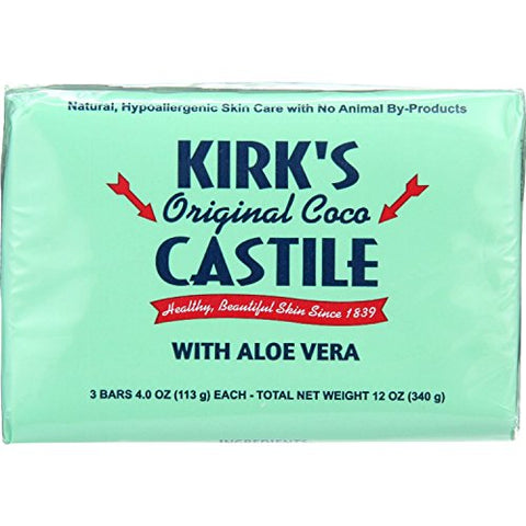 Gentle Castile Soap - Soothing Aloe Vera, 3-Pack Bar, 4 oz.