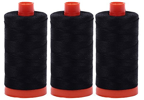 Aurifil- 50wt Cotton 1,422yd, Black