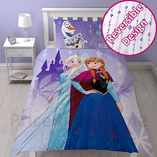 Disney Frozen Transparent Single Panel Duvet Set - 135cm x 200cm (53in x 78in) Pillowcase size: 48cm x 74cm (19in x 29in)