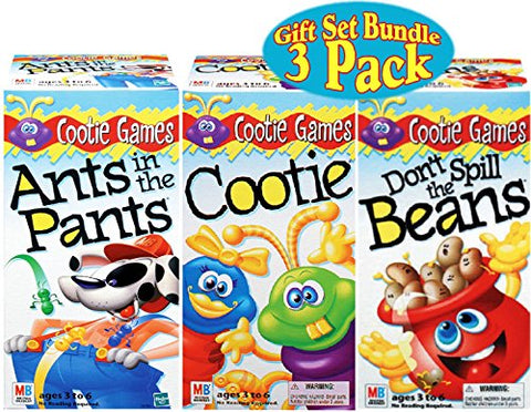Hasbro Toy Group - Ants in the Pants Game, Cootie Game and Don't Spill the Beans Game
