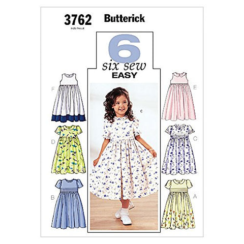 Butterick - Children's and Girls' Empire-Waist Dresses, 2-3-4-5