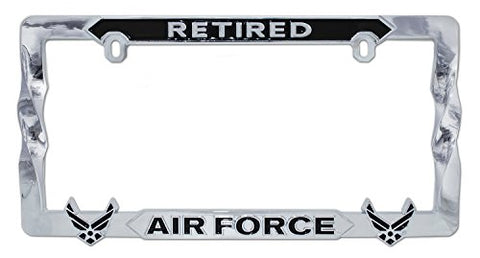 Air Force Retired Black License Plate Frame