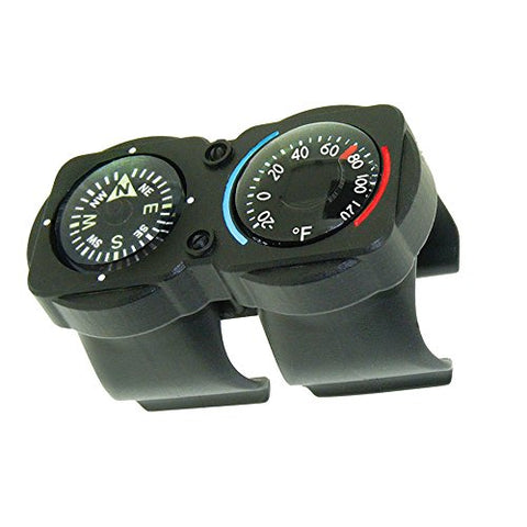 CyclGage Bike Compass and Dial Thermometer, Celsius/Fahrenheit