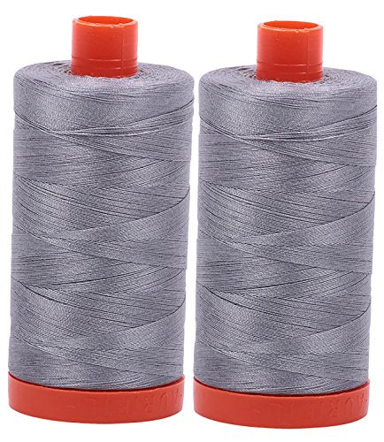 Aurifil- 50wt Cotton 1,422yd, Grey (2 Pieces)