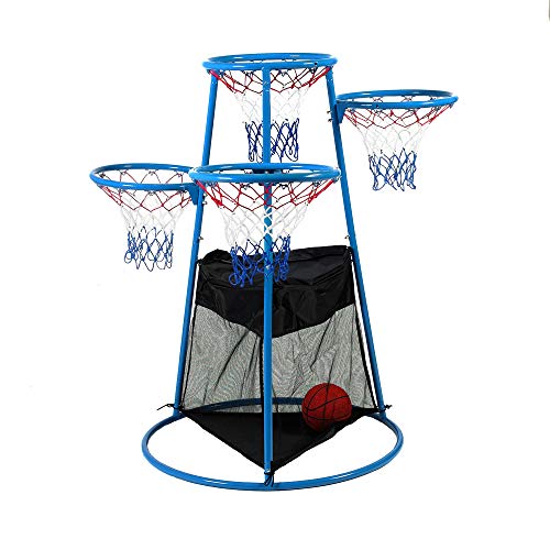 4-Rings Basketball Stand with Storage Bag, 48 x 36 x 54 in