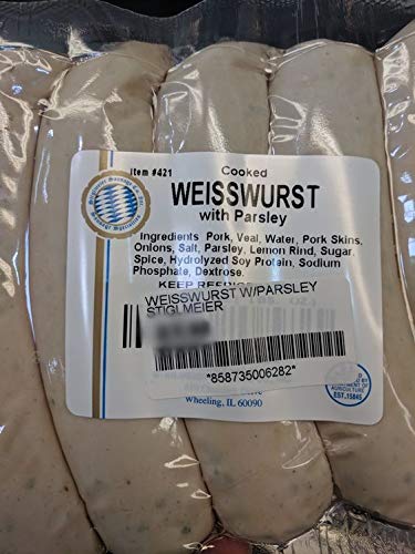 Stiglmeier Weisswurst Bockwurst with Parsley, 1 lb
