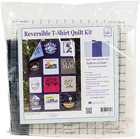 Reversible T-Shirt Quilt Kit -- Navy Sashing