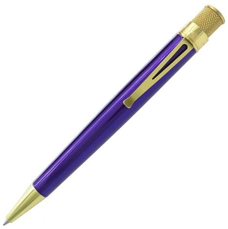 Tornado Classic Brass Rollerball Pen - Purple