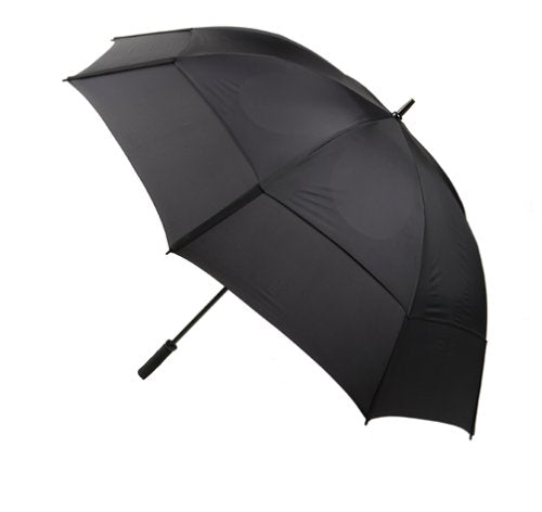 GustBuster Pro Series Gold 62-inch Umbrella - Black