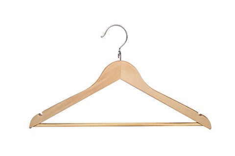 Kascade Hanger Packaged In Packs Of 5, Natural Color Finish w/ Notch On Shoulder 50 pcs / box