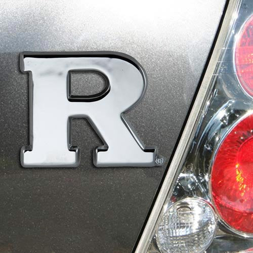 Rutgers R Shiny Chrome Emblem