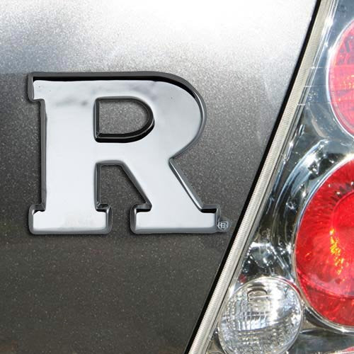 Rutgers R Shiny Chrome Emblem