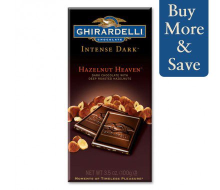 Ghirardelli Intense Dark Roasted Hazelnut Bar 3.5 oz