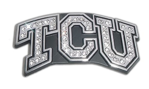 Texas Christian TCU Crystal Chrome Emblem