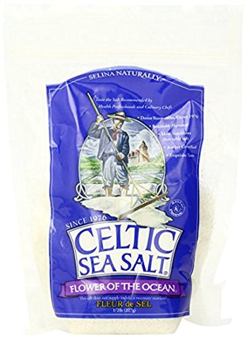 Celtic Sea Salt - 8 oz Flower of the Ocean Coarse Salt Bag
