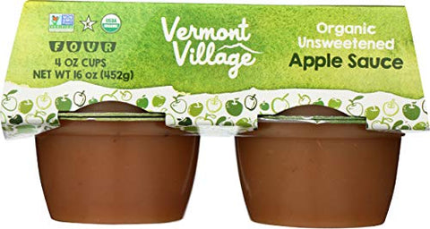 Vermont Village Organic Apple Sauce, 4 Cups / 16 oz