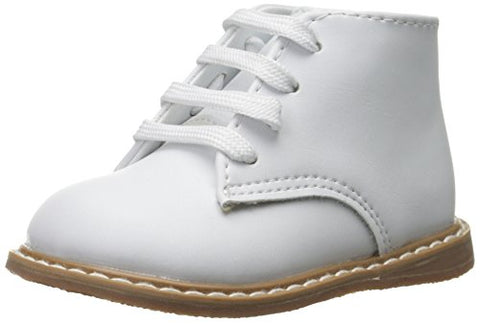 Baby Deer Walking Stage - White Leather Hi Top w/Crepe Outsole - 3