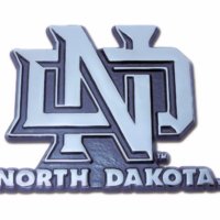 North Dakota ND Shiny Chrome Emblem