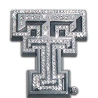 Texas Tech TT Crystal Chrome Emblem