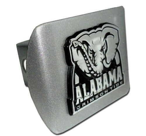 University of Alabama Crimson Tide on Brushed Metal Hitch Cover