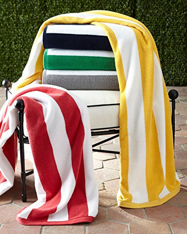 Cabana Stripe Beach Towel: 40" x  70" - Yellow