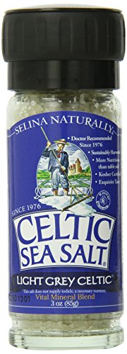 Celtic Sea Salt - 3 oz Light Grey Coarse Salt Grinder