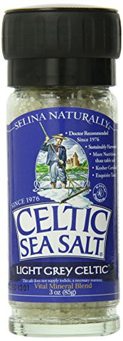 Celtic Sea Salt - 3 oz Light Grey Coarse Salt Grinder