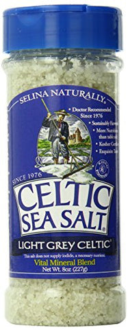 Celtic Sea Salt - 8 oz Light Grey Coarse Salt Shaker